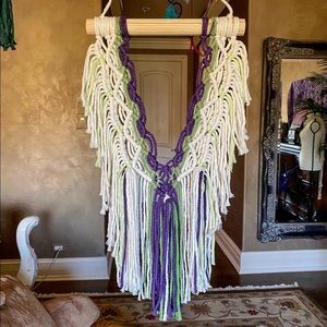 Handmade Macrame Wall Hanging Backdrop Crochet Art